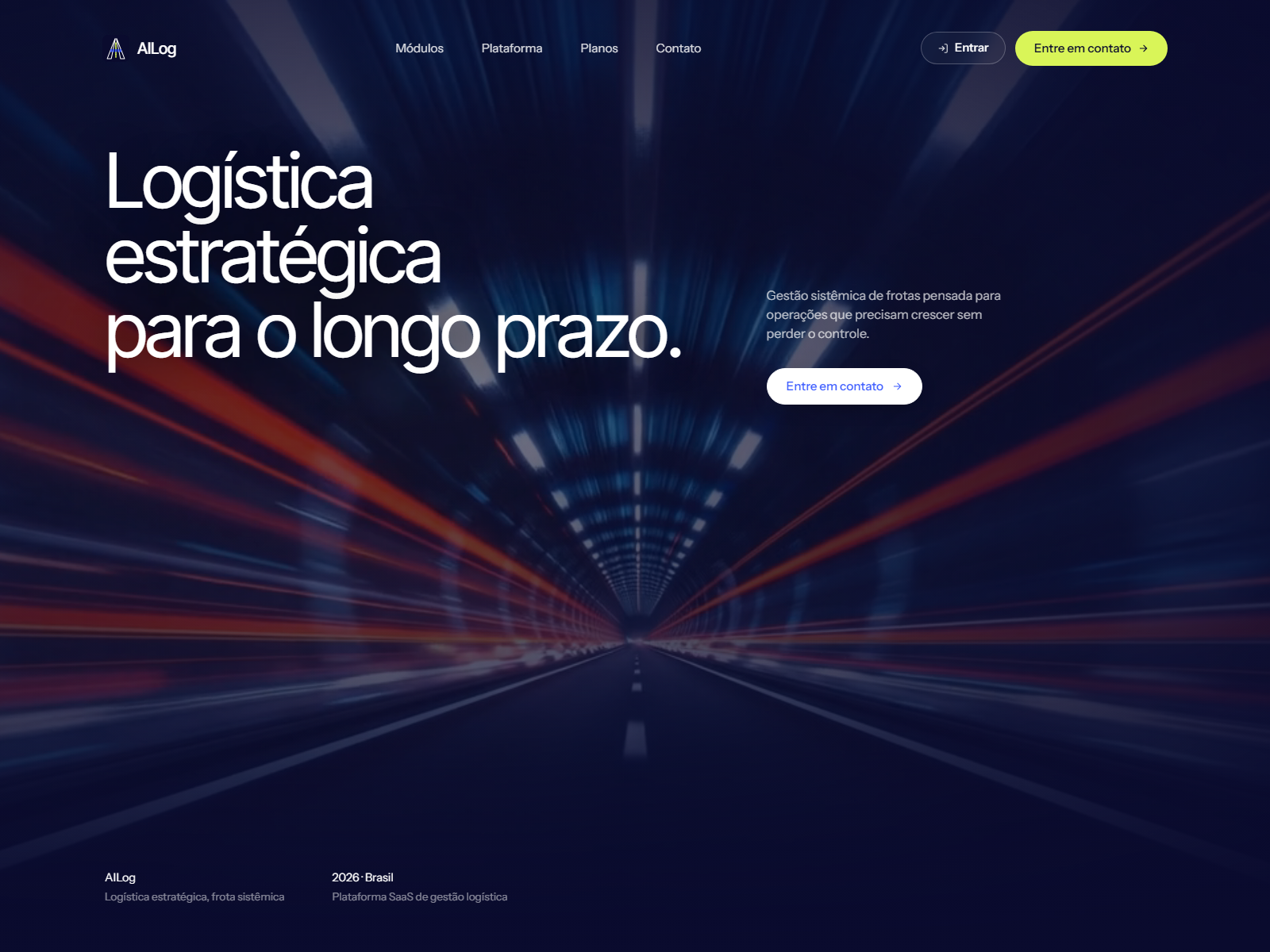AILog — interface real do produto