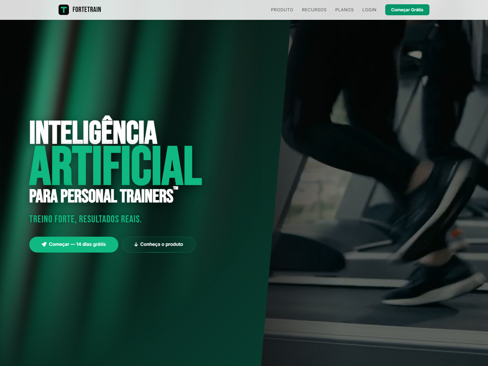 ForteTrain — interface real do produto